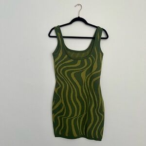 Dark and Light Green Bailey Rose Mini Dress